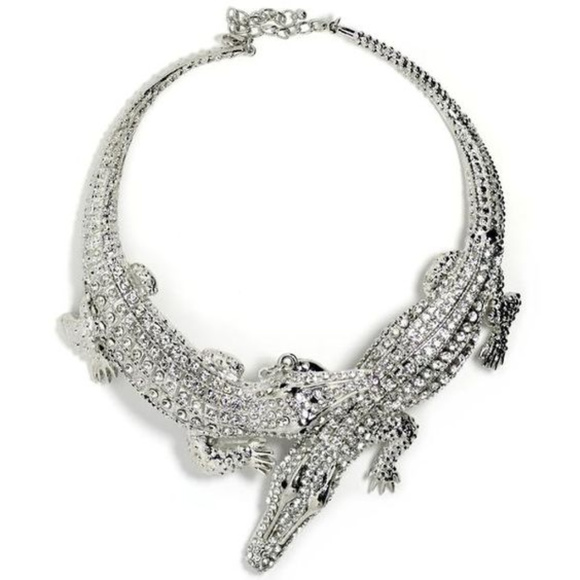 Only 1 left! Crocodile Alligator Statement Necklace 5 ⭐️ rated! - Picture 4 of 7